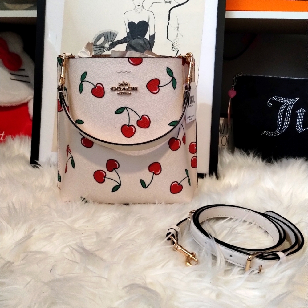 NWT Coach Molly Cherry Heart Bucket